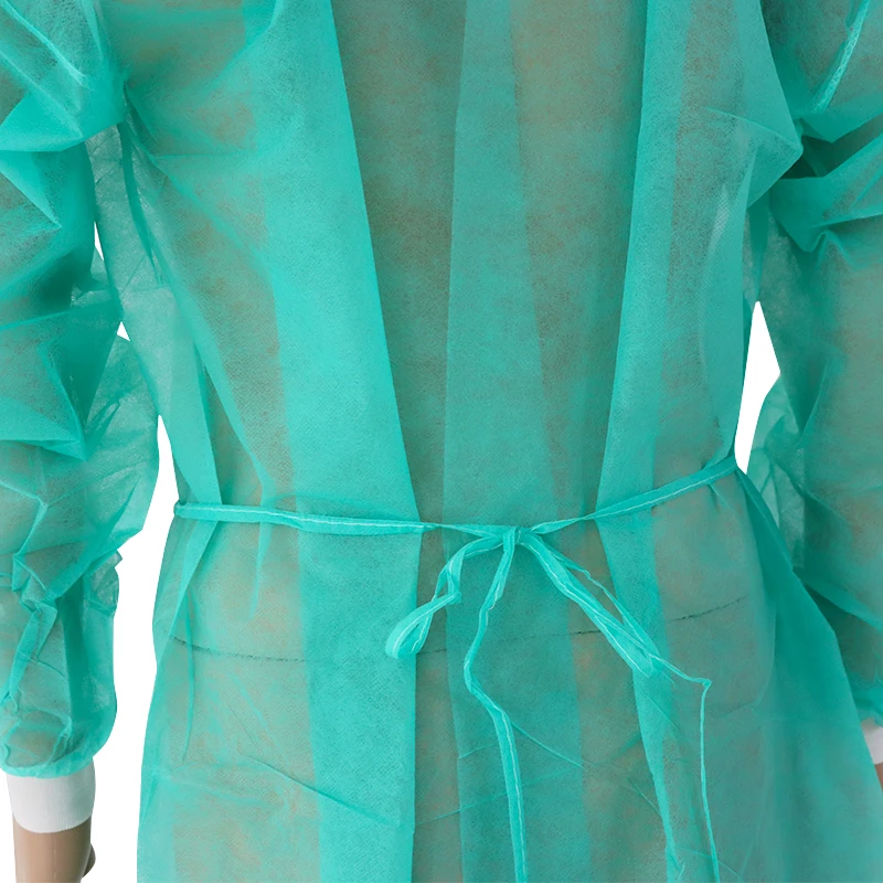 Junlong  disposable  Dental Consumables isolation gown  with tie on the neck for nurse