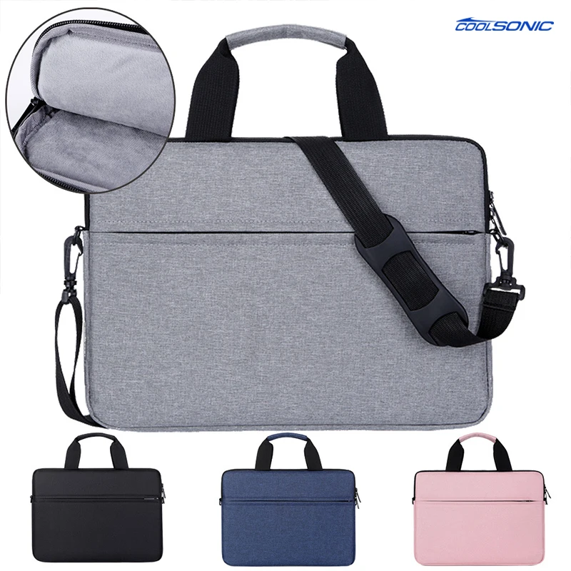 Custom Printed Logo 13 14 15 Inch Lightweight Laptop Shoulder Bag Protective Vertical Laptop Bag With Strap For Luggage