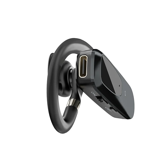 wireless 5.0 noise-cancelling single ear cell phone headsets earbud earphones earhook earphone with mic for driver