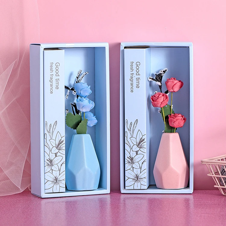 Personalized Color ceramic no fire aromatherapy fashion home decoration Luxury porcelain empty reed diffuser glass