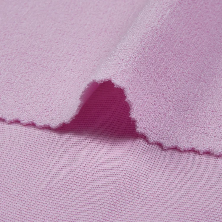 Boran Textile 280G Knit Jacquard Terry Fabric 32S Polyester Cotton CVC Blend Knit Fabric For Sweatshirts and T-Shirts