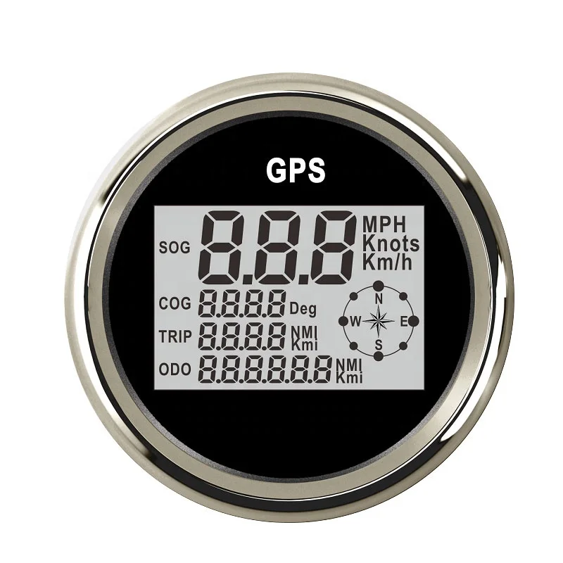 GPS Спидометр 85 мм цифровой спидометр 999 км/ч Узелки В миль/ч с пробежным кодом для морской лодки яхты судна одометр