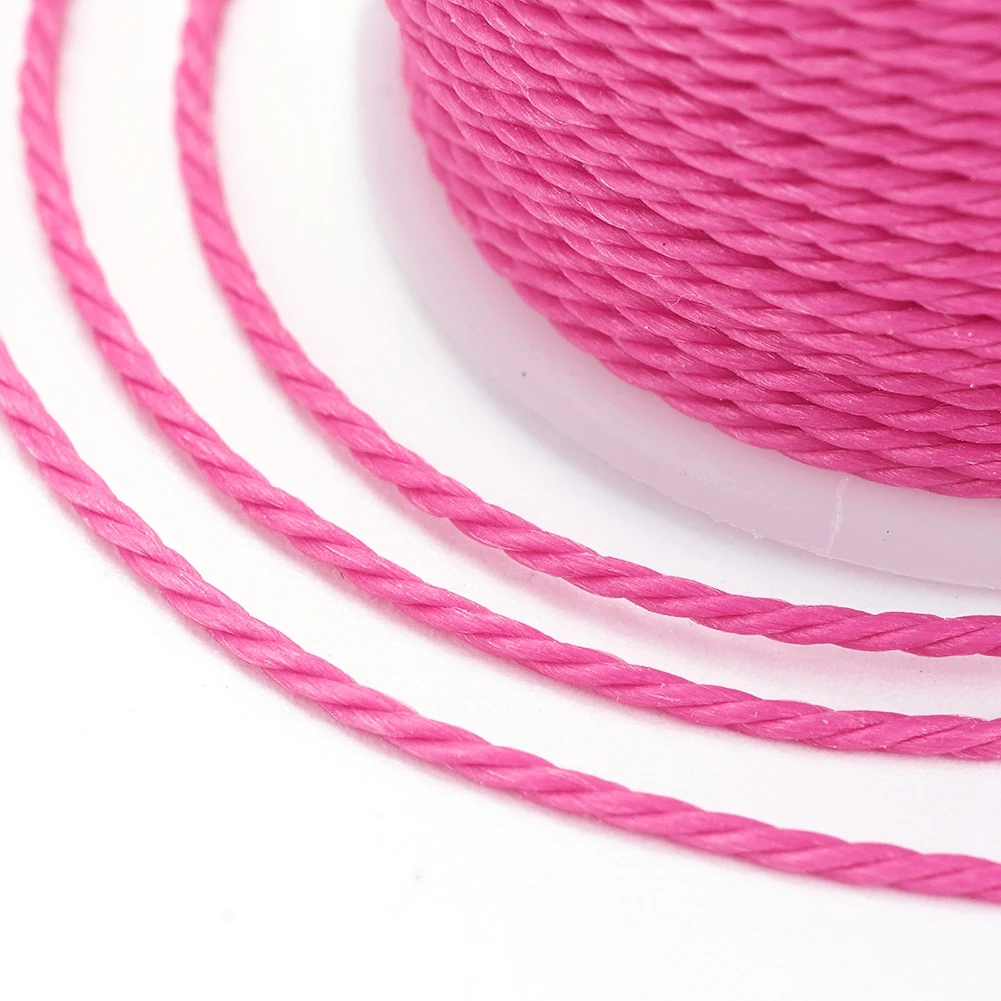 Pandahall 1mm Waxed Polyester Cord Twisted Cord
