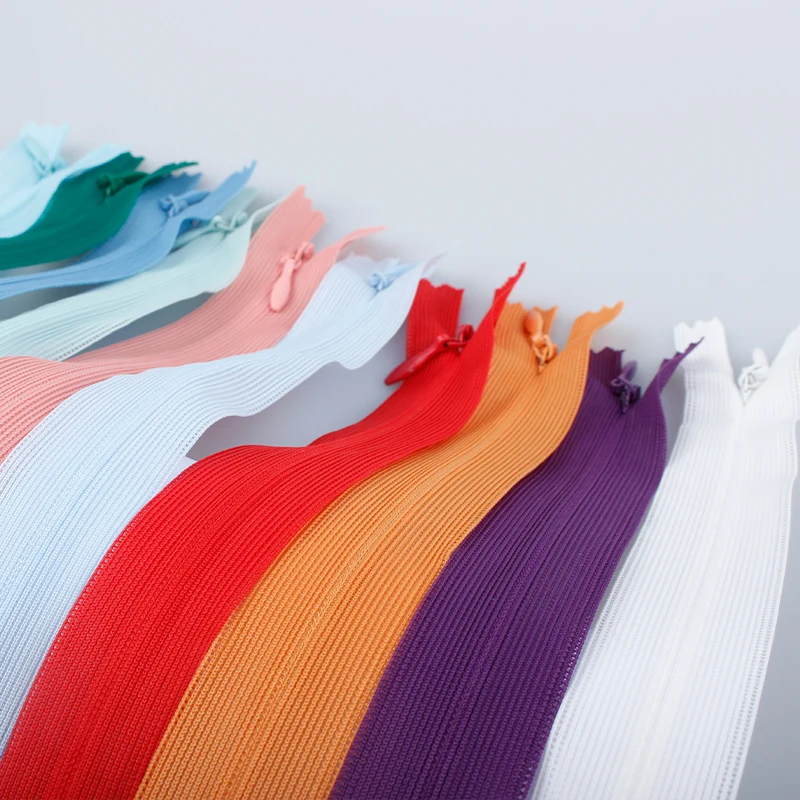 
No. 3 nylon invisible custom closed All sorts of color All kinds of size Dress zipper Nylon zipper Invisible zipper 