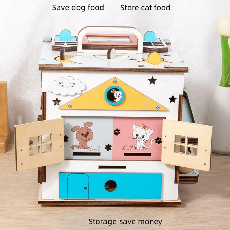 Большая многофункциональная деревянная коробка развивающая кубическая игрушка унисекс Монтессори Другие Развивающие игрушки для детей