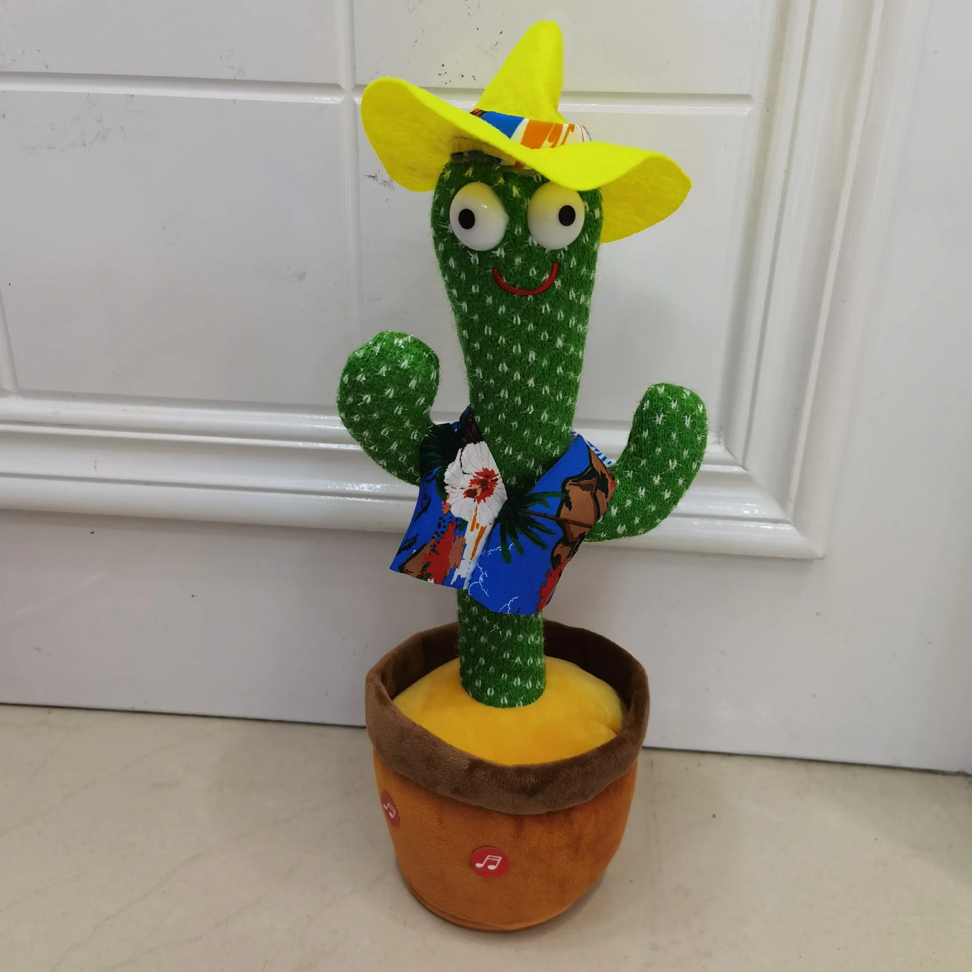 Hot selling singing and dancing learning to speak cactus twisting electric plush toy learning to speak can be recorded toys