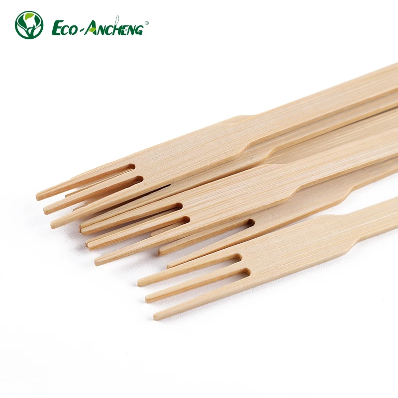 Wholesale 100% Biodegradable Bamboo Fruit Fork Disposable Forks
