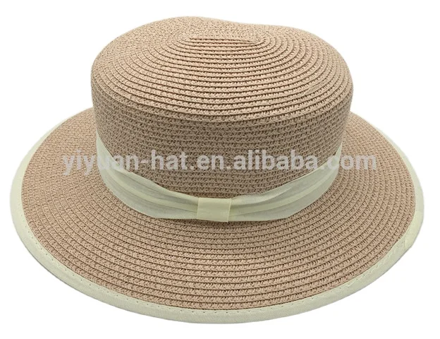 
2021 New Style High Quality Factory Price Retro Charm Glittering Golden Fashion Flat Top Wide Brim boater Hats 