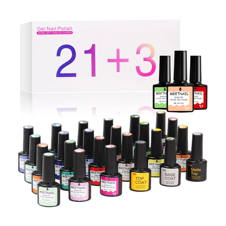 Поставщик Aimitex, индивидуальные коробки, полный набор для 21 цвета гель-лака для ногтей, цветная отмачиваемая УФ светодиодная лампа, УФ-Гель-лак для ногтей