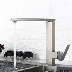 360 degree rotatable flexible ceramic cartridge durable kitchen faucet