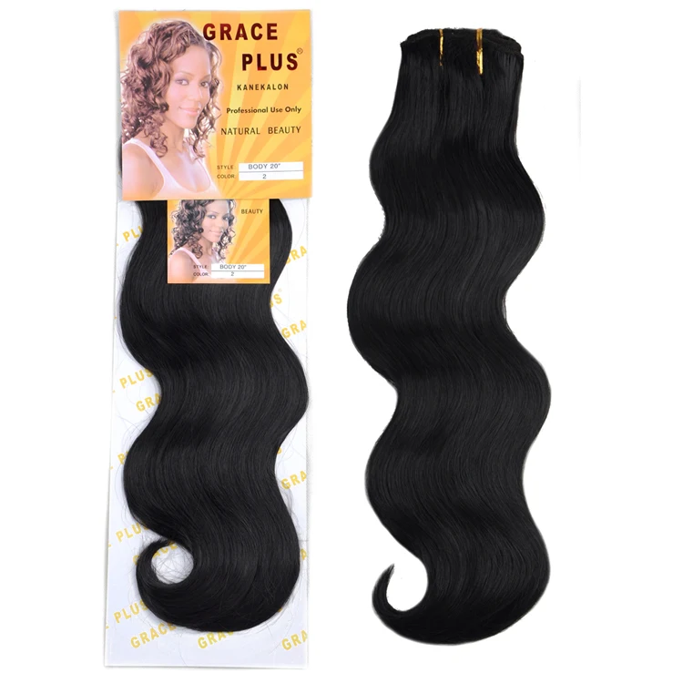 xuchang 2pcs/lot Distributor wholesale cheap synthetic fiber body wave hair weaving curly hair weave body wave bundles