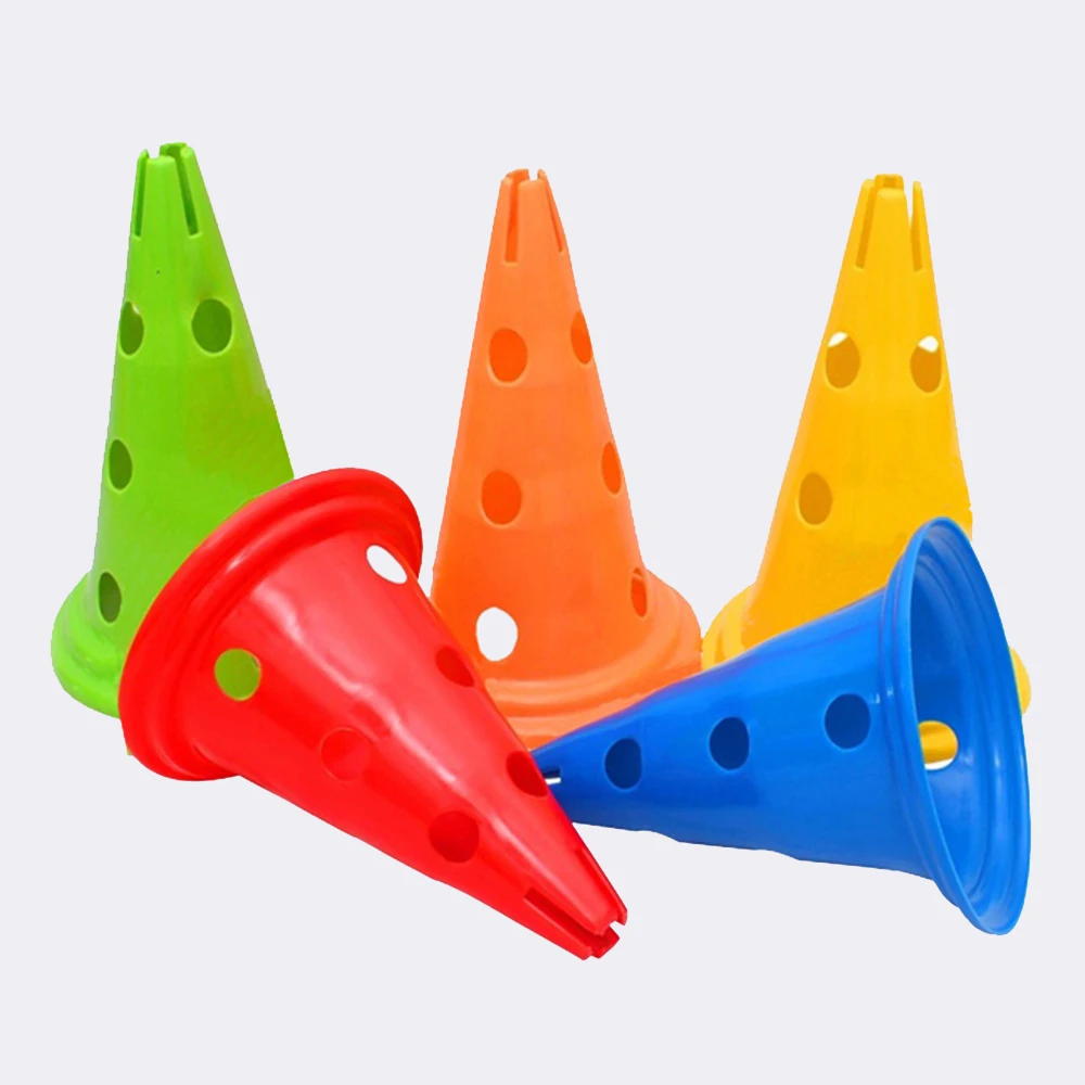 30 50cm Cono De Agilidad Football Barrier Plastic Round Base with Hole Football Cones Soccer Markers