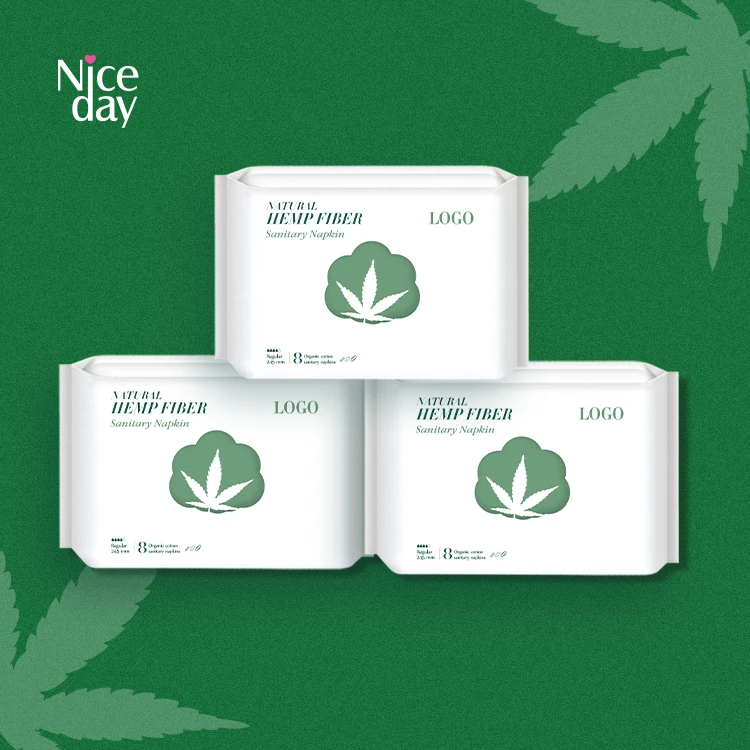 Niceday Free Sample Private Label Pantie Liners Hemp Sanitary Pad for Women Organic Thin Cotton Panty Liners