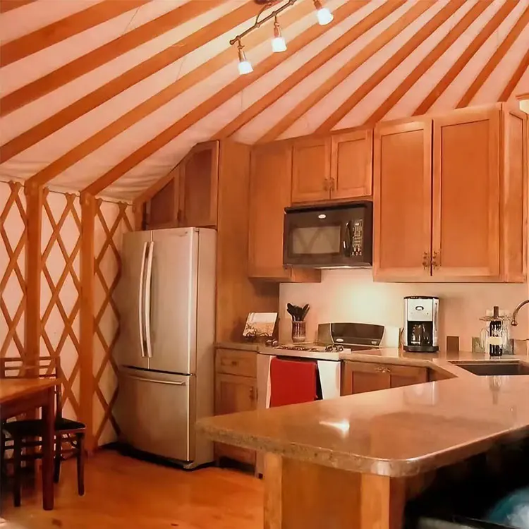 Family Camping Tent Custom Outdoor Mongolian Umbrella Portable Forest Camping Density Board Yurt Tent