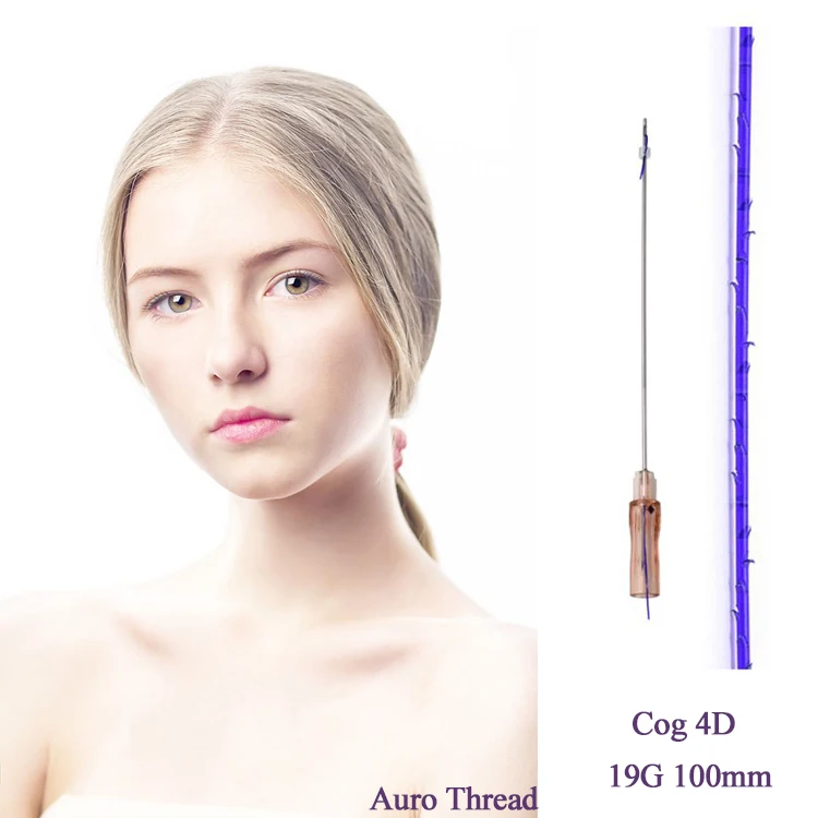 Купите Cog 4D 19g 100 мм медицинский Лифт meso face pdo plla pcl Корейская нить для Шовной практики с ce