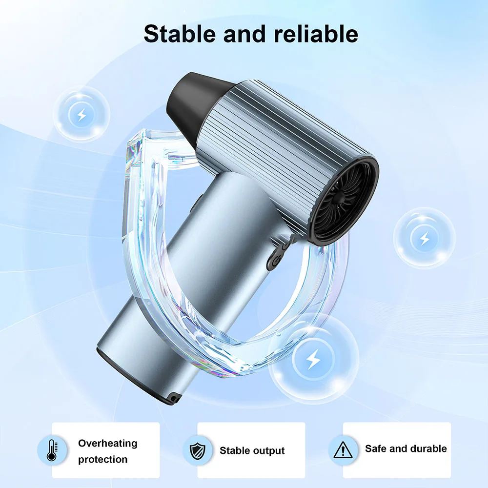 Electric blowerJet turbo fan blower machine jet fan brushless motor USB Heat-Activated compressed Air duster car use