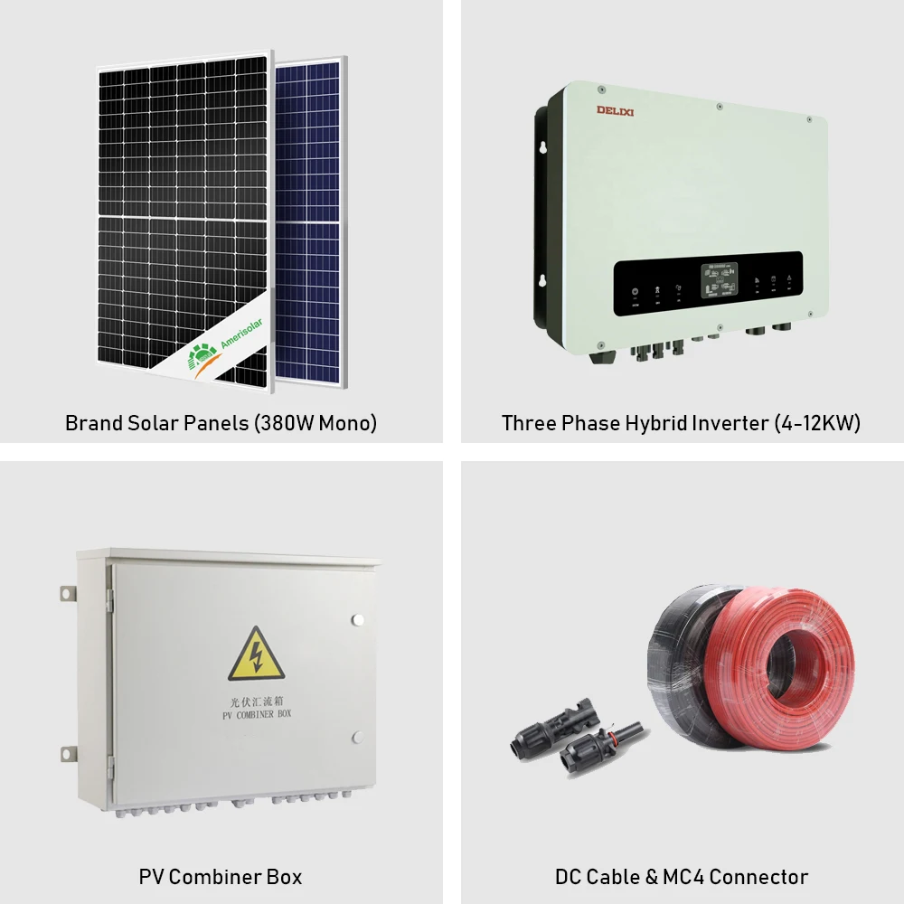 Полный комплект гибридной солнечной системы 10 кВт с аккумулятором ква солнечная