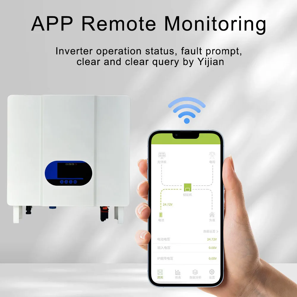 All in One 3.5KW 3.5Kva 3500W Dc 24V to Ac 110V 220V 230V MPPT Single Phase Wifi Off Grid Pure Sine Wave Solar Hybrid Inverter
