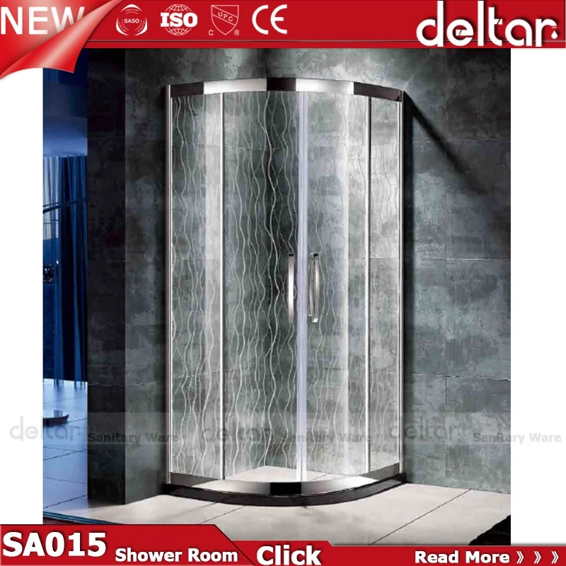 glass shower enclosure shower room shower cabin with pattern explosion-proof film