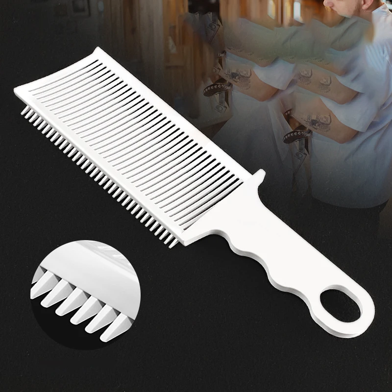 Wholesales Long Handle Hair Shear Positioning Cutting Comb Hair Salons Trimming Comb Trimmer for Men Barber Accessories Custom