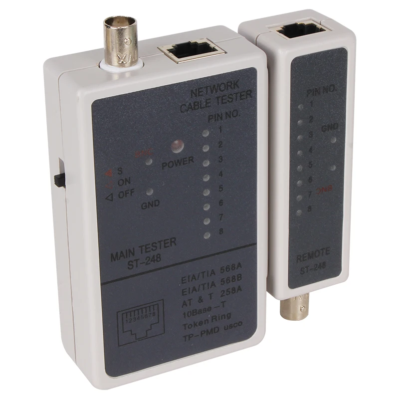 VCOM High Quality Network Cable Tester Ethernet RJ45 RJ11 Network Cable Tester Lan Phone Wire Tester