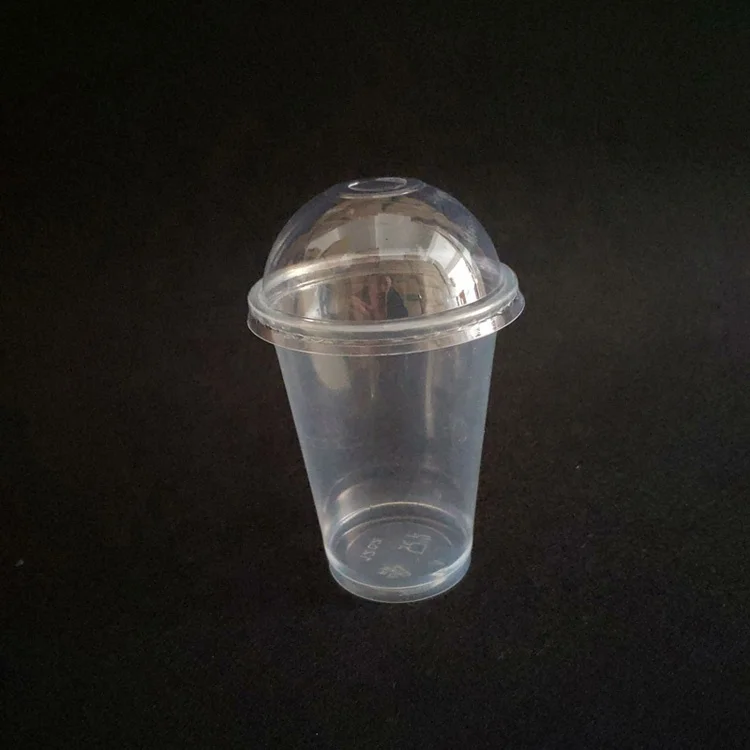 12Oz Disposable Plastic Juice Cups Pp With Lid Wholesale For Hot And Cold