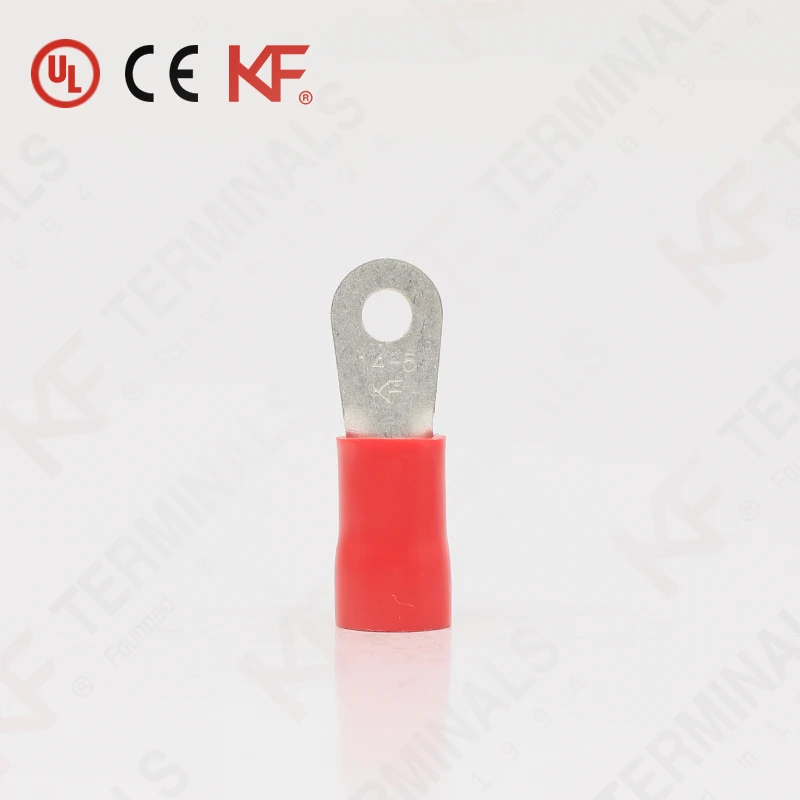 22-16 AWG Copper Cable Wire Connector Crimp Preinsulating Tinned U Type Lugs 2mm RV1.25-5 Vinyl-Insulated Ring Terminals