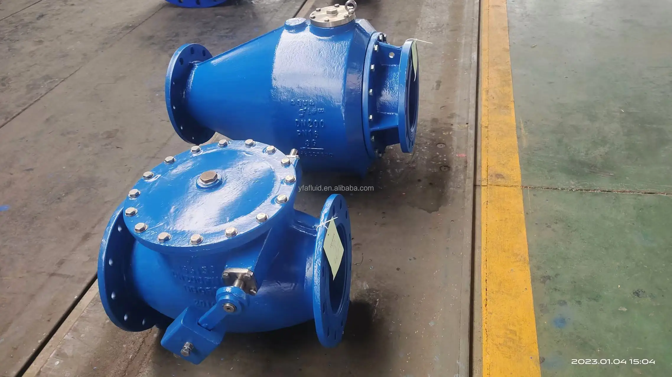 YFA 641/13-002 DN 350 - 500mm PN25 Ductile Iron SINGLE DOOR Gunmetal Seat Ring RECOIL CHECK VALVE With AISI431 Hing Pin
