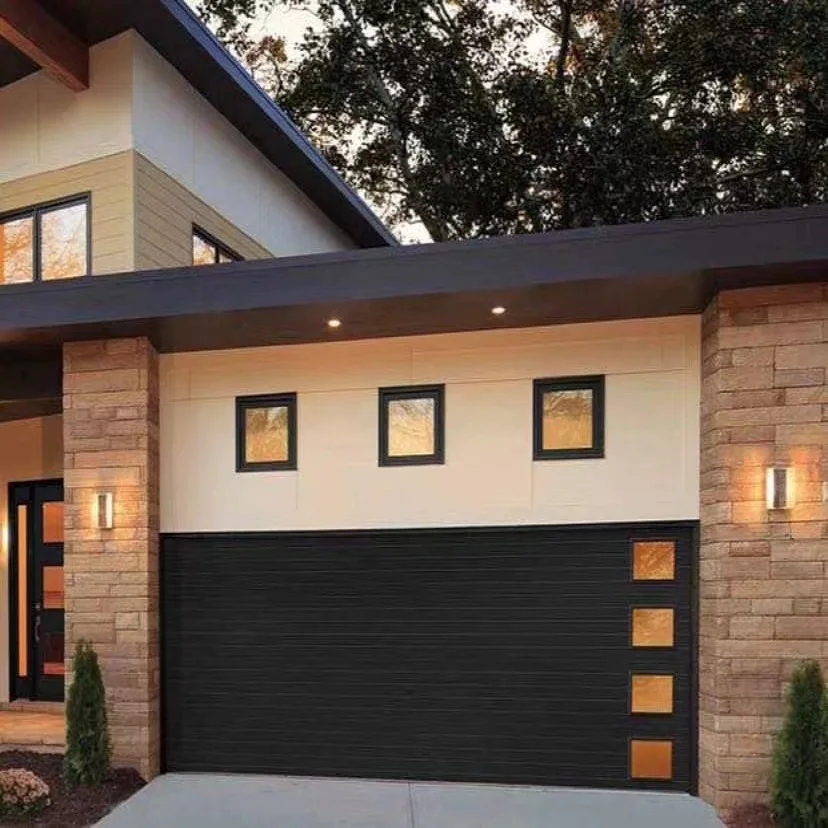 Automatic remote control panel steel  garage doors for homes