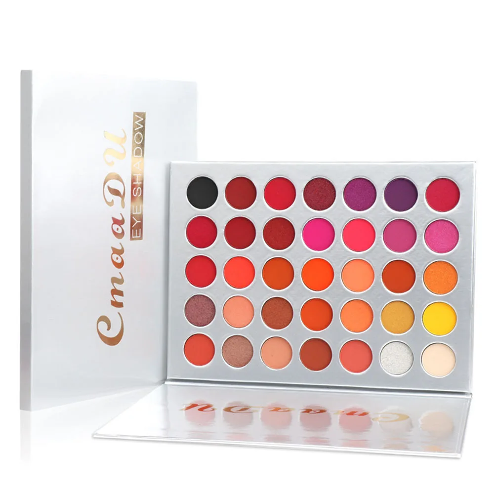 
35 Color Pigmented Eye Shadow Palet Glitter Makeup Custom Private Label Eyeshadow Palette 