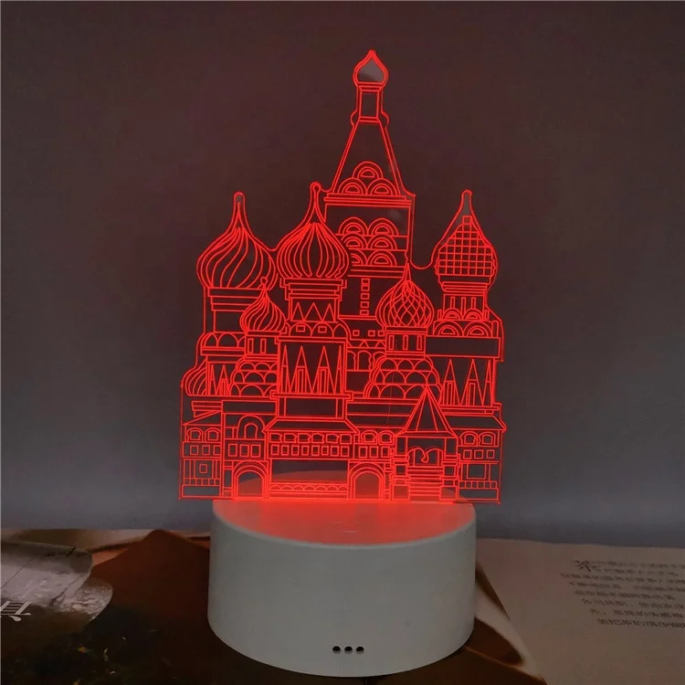 Исламский 3D иллюзия светодиодный ночник для мусульманских 7 видов цветов украшение лампы подарок Рамадана 3d эффект USB настольная