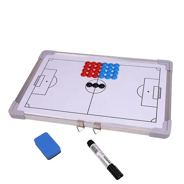 Hot Selling Price Futsal Game Clip Aluminum Frame Display Tactical Football Tactics White Soccer Coaching Custom Magnetic Board