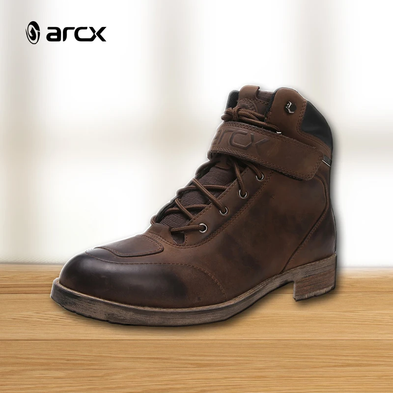ARCX Motorcycle Auto Racing Suit Leather Shoes Made With Top Leather Breathable Anti-skid Waterproof Motorbike Touring Boots