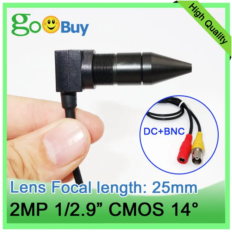 2MP pinhole camera EFL 25mm FOV 14 degree HD CCTV for green plant keeping observation pet keeping mini Analog signal camera