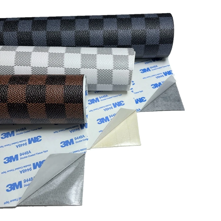 Printed Faux Self Adhesive Leather 50*120CM   Vinyl Repair Patch for Sofas Car Seats First Aid Patch Self Adhesive Leather