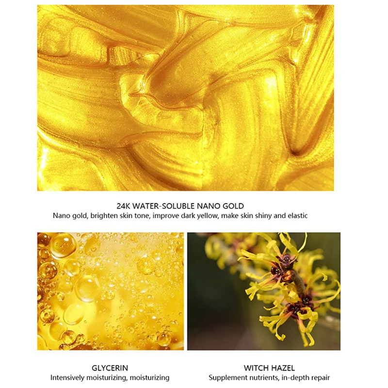 OEM Shrink Pores Moisturizing Remove Blackhead Peeling 24k Gold Facial Mask
