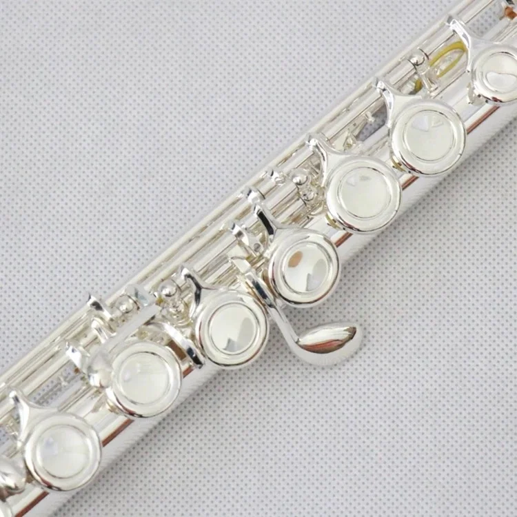 Chinese flauta top grade 16 closed holes silver plated flute