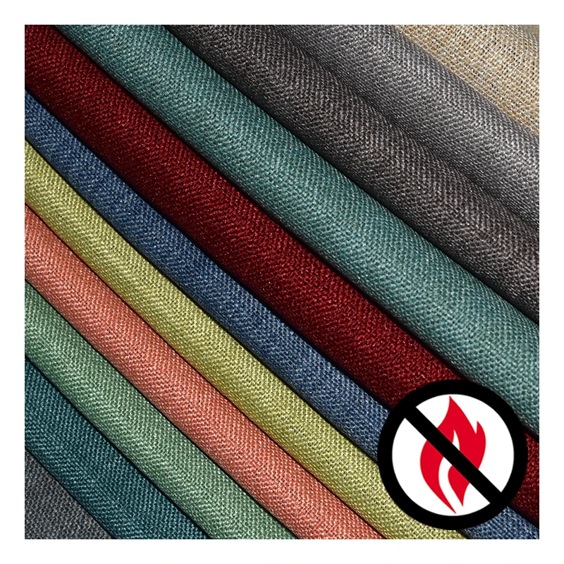 china factory wholesale Inherent Flame Retardant Fabric for curtains fireproof curtain fabric with different types
