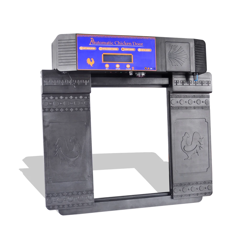 Strosen Waterproof Rainproof Smart Aluminum Alloy Automatic Chicken Coop Door Kit Opener with Timer Vertical Chicken House Door