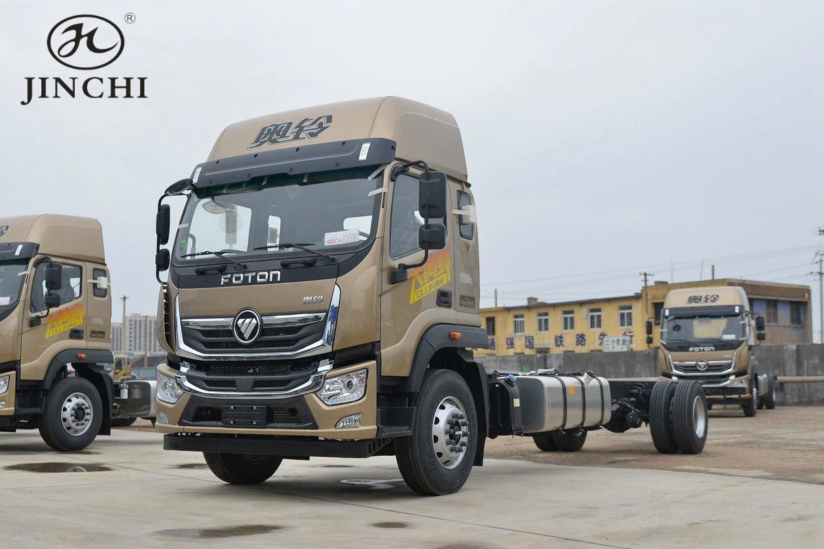 Foton OLLIN hornet chassis off road 4x2 truck chassis with 6.23L/4.5L displacement 6 cylinder Cummins engine delivery truck