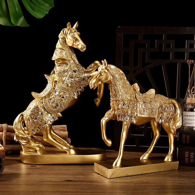 European style retro horse handicraft ornaments  living room porch office cabinet decoration creative desktop ornaments