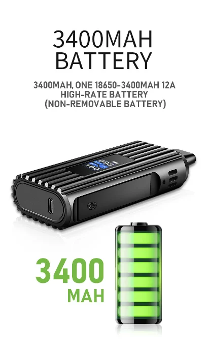 
New launched SWAP LIT 3400mAh Portable Vape Kit Device Dry Herb Flower Vaporizer 12s heating time. 