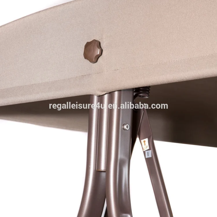 outdoor garden steel 3-seat swing chair