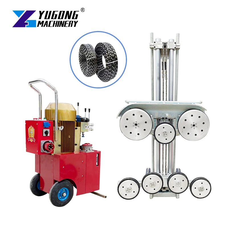 25kw Portable Multi Diamond Stone Wire Saw Cutter Wire Saw Machine Hydraulic Concrete Bridge Cutting Machine