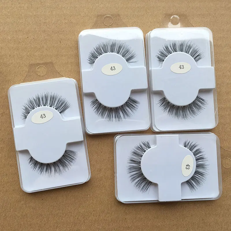 
Handmade Natural 3D false eyelashes 100% human hair Lashes Private Label 