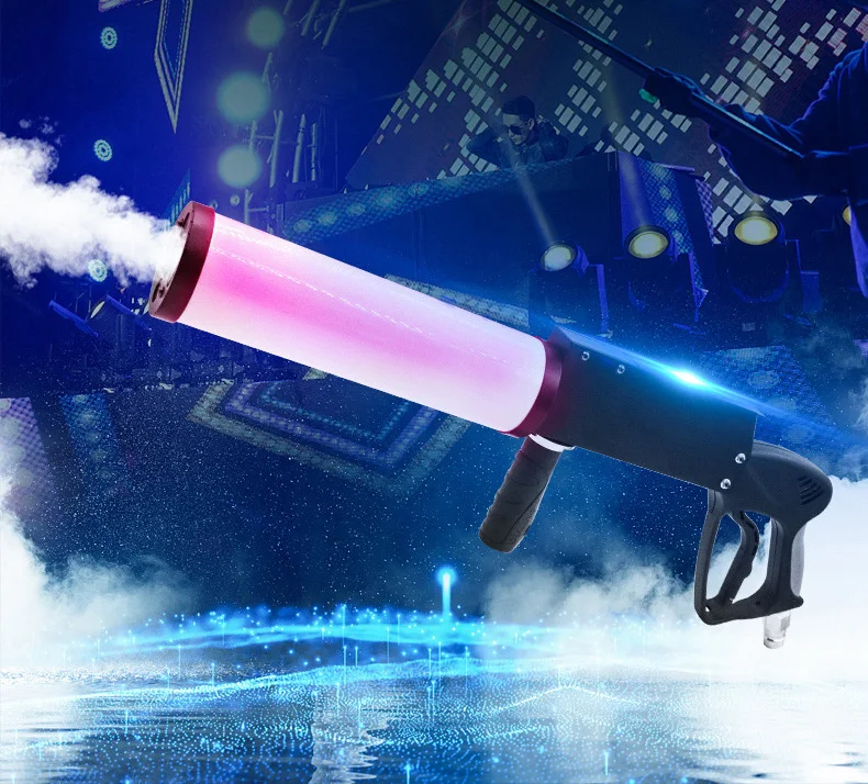 RGB Led DJ Stage CO2 Jet Machine Special Effect Fogger Smoke Gun For Nightclub Bar Party