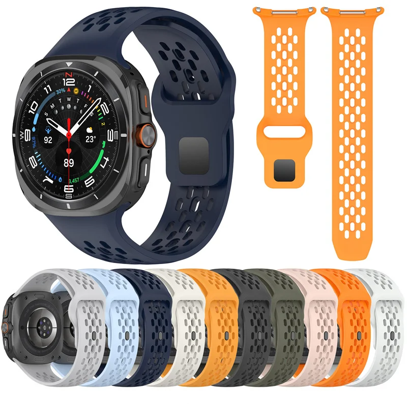 Sport Silicone Strap For Samsung Galaxy Watch Ultra 47mm Band Watchband Wristband Bracelet For Samsung Watch Ultra Accessories