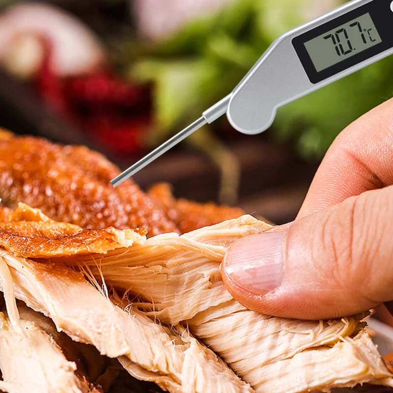 Instant Read Digital Hot Water Food Cooking Household Grade 304 Steel Instant-read Meat Thermometer