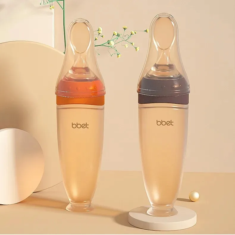 New Baby Tableware Spoon and Fork For Feeding Food Fruit Dishes With Storage Box Case Silicone Feeding Spoon