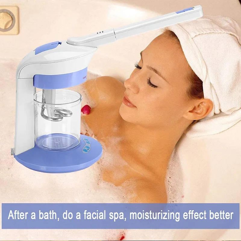 Hot Mist Spray Face Steamer Face Hair Care Beauty Salon Sauna Vaporizer 2 in 1 Facial Steamer With Stand and Cover